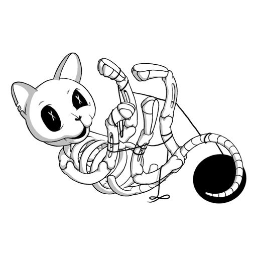 Sticker «Bony Cat-2»