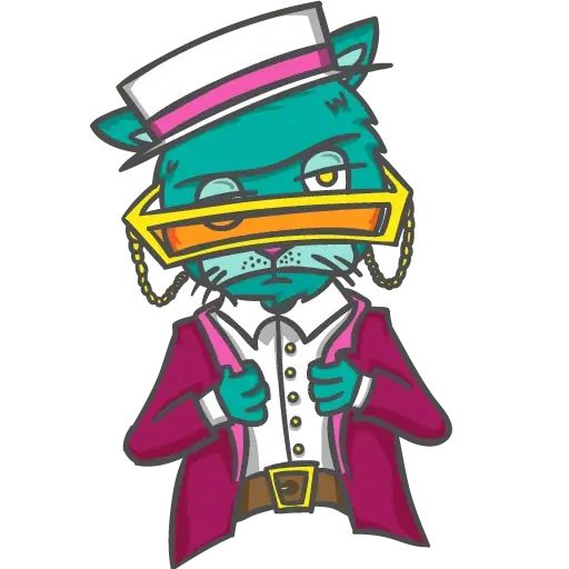 Sticker «Bouncing Cats-12»