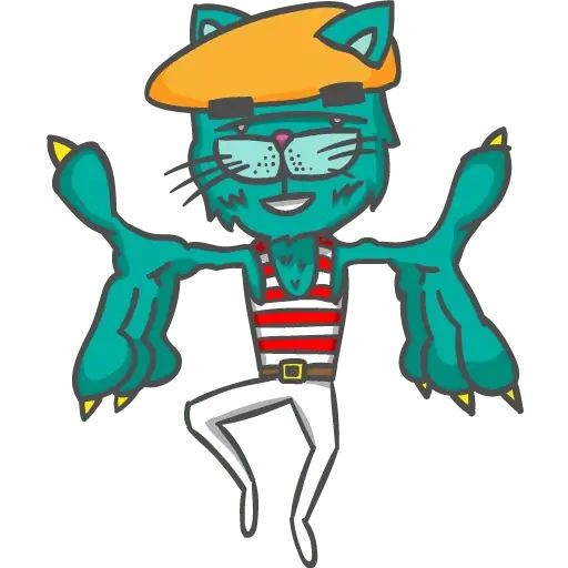 Sticker «Bouncing Cats-4»