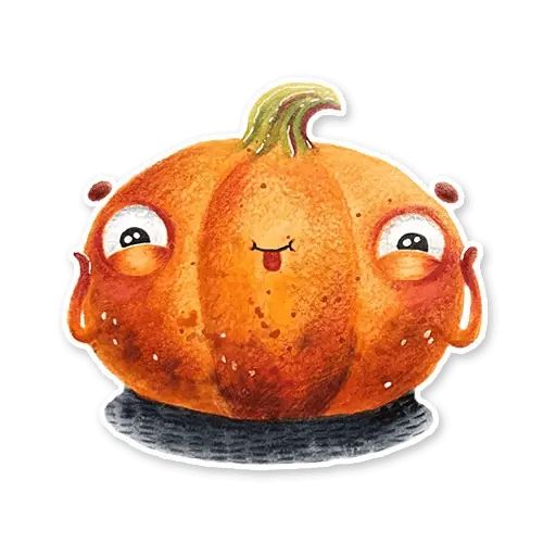 Sticker «Cute Pumpkins-10»