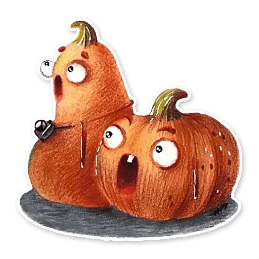 Sticker «Cute Pumpkins-5»