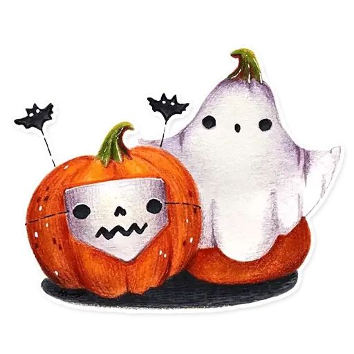 Sticker «Cute Pumpkins-7»