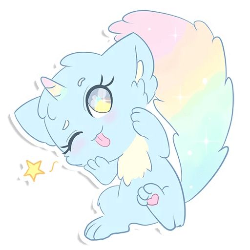 Sticker «Rainbow Cat-6»