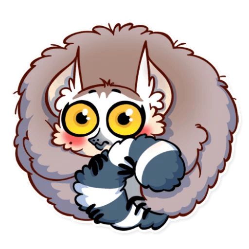 Sticker «Lemur Ringy-6»