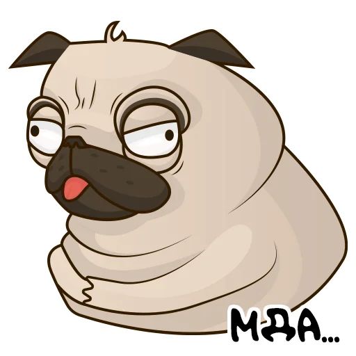 Pack de stickers para Telegram «Mops Lutik»