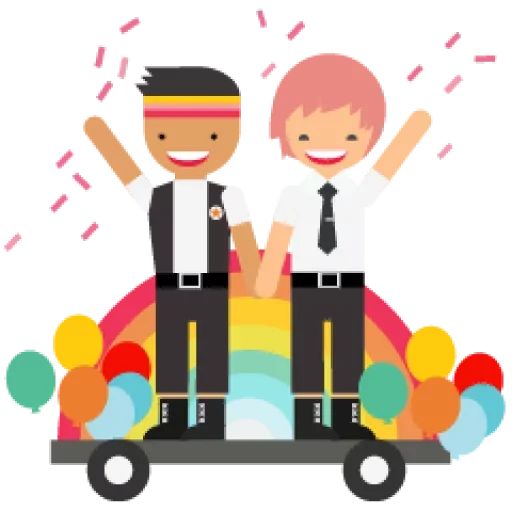 Sticker «Rainbow For People-1»