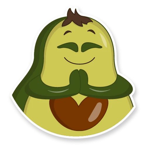 Sticker «Avocado Family-3»