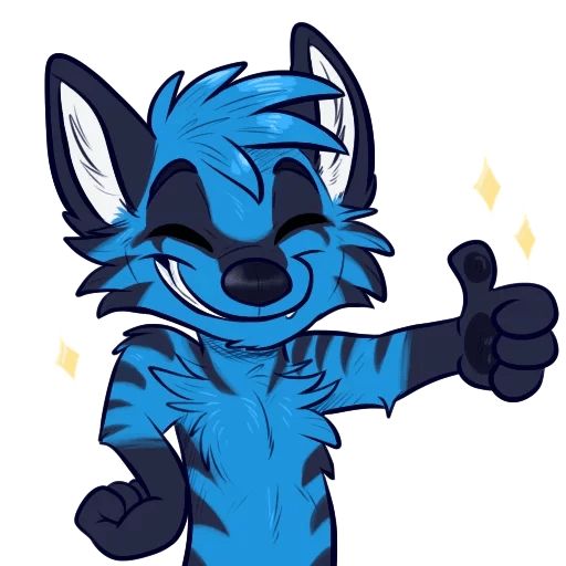 Sticker «Blue Hyena-4»