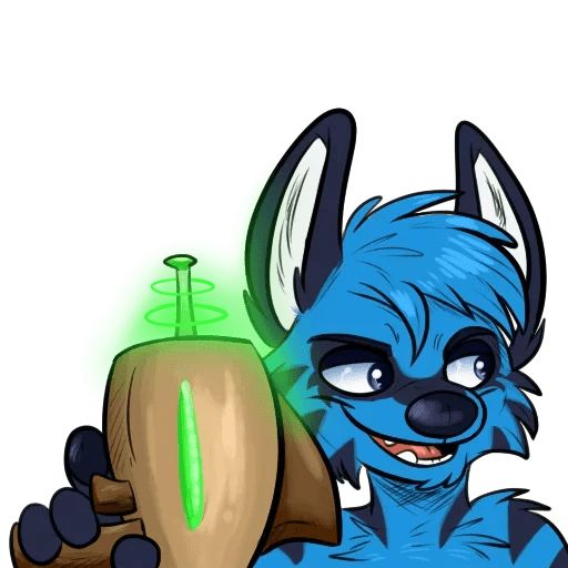 Sticker «Blue Hyena-8»