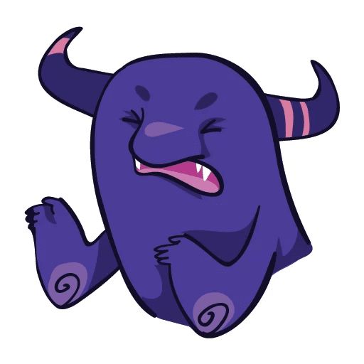 Sticker «Purple Monster-11»