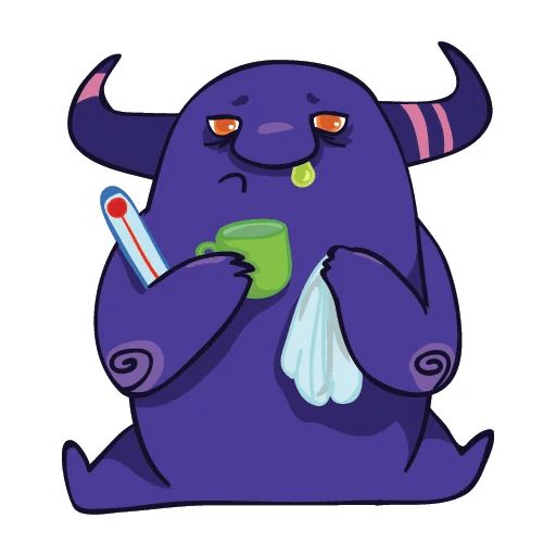 Sticker «Purple Monster-4»