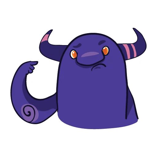Sticker «Purple Monster-6»