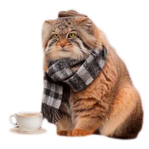 Sticker «Autumn Manul-3»