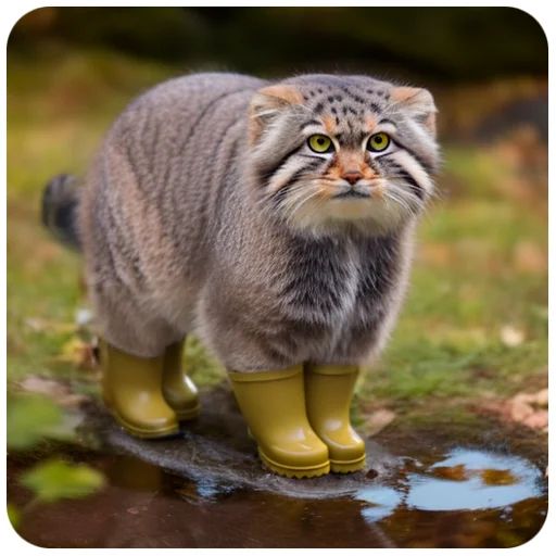 Sticker «Autumn Manul-7»
