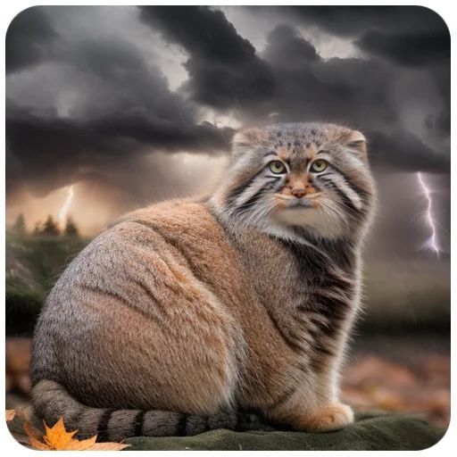 Sticker «Autumn Manul-8»