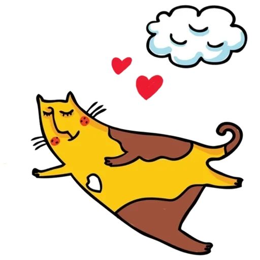 Sticker «Yellow Home Cat-10»