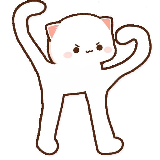 Sticker «Mochi Peach Cat Meme-1»