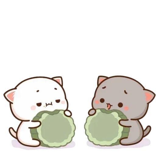 Sticker «Mochi Peach Cat Meme-4»