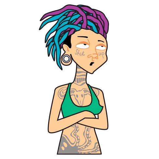 Sticker «Tattooed Girl-5»