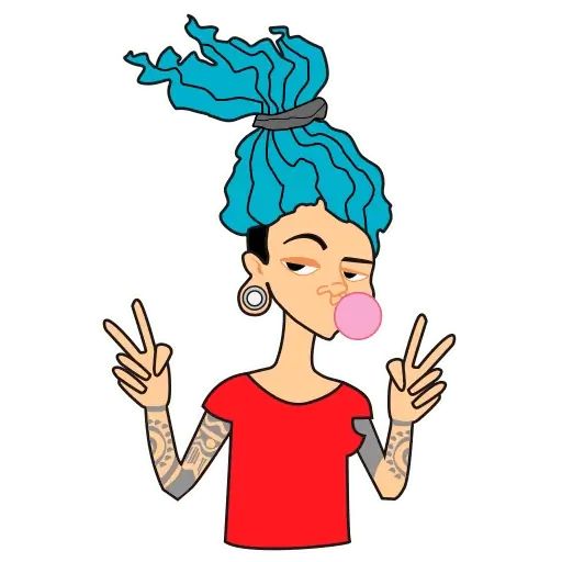 Sticker «Tattooed Girl-7»