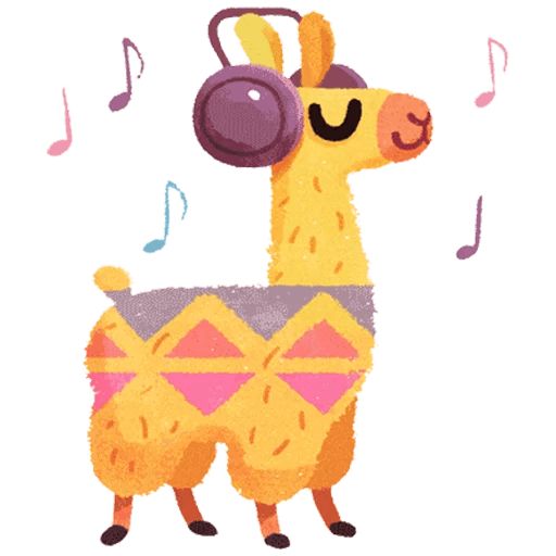 Sticker «Hipster Llama-4»