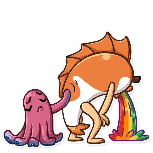 Sticker «Mr. Koi and Octopussy-12»