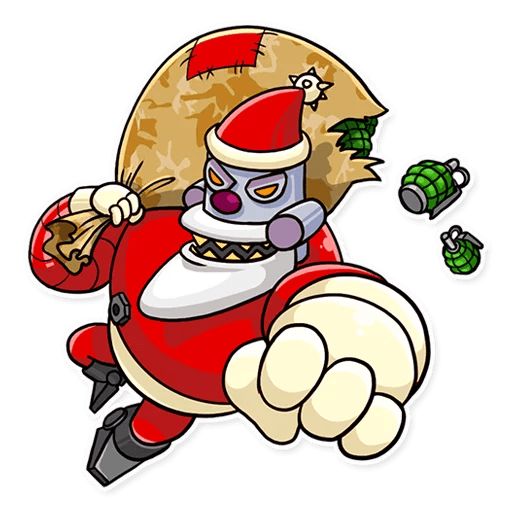 Sticker «Robo Santa-8»
