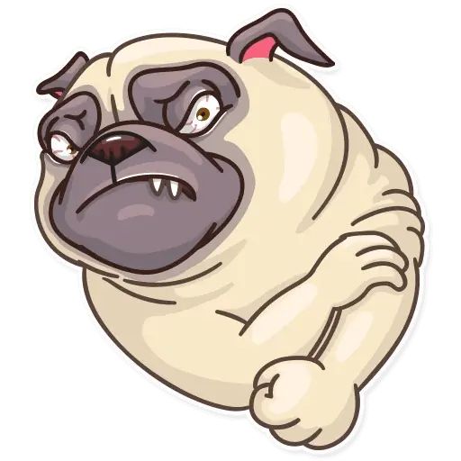 Sticker «Pug Power-11»