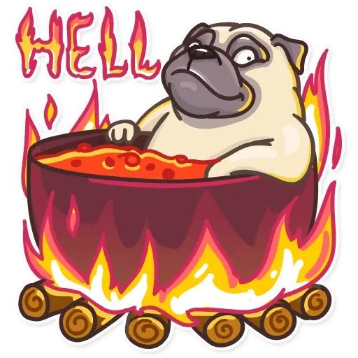 Sticker «Pug Power-12»