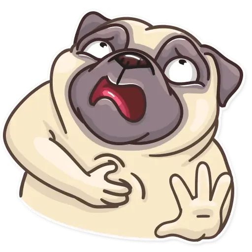 Sticker «Pug Power-4»