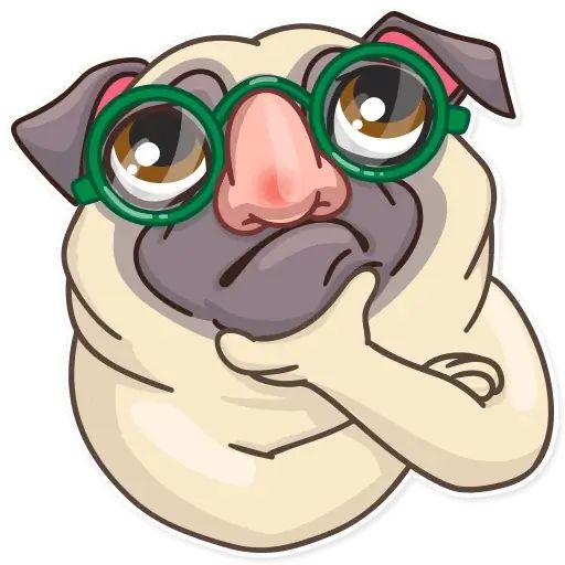 Sticker «Pug Power-6»