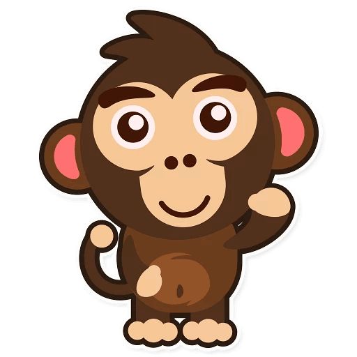 Sticker «Happy Monkey-1»
