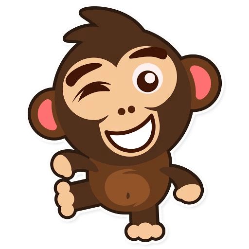 Sticker «Happy Monkey-12»