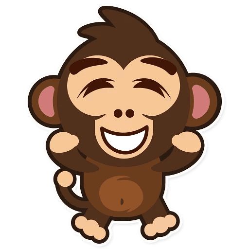 Sticker «Happy Monkey-4»