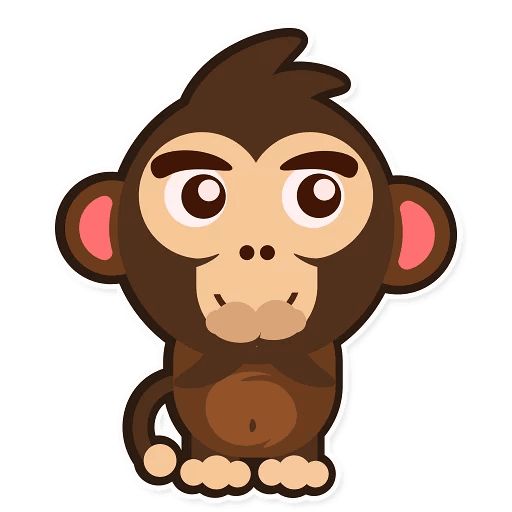 Sticker «Happy Monkey-6»