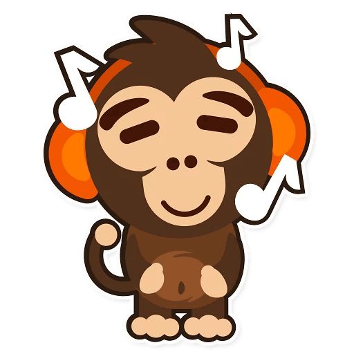 Sticker «Happy Monkey-7»
