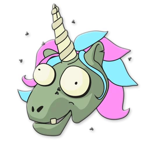 Sticker «Unicorn Zombie-2»