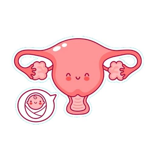 Sticker «Cute Uterus-8»
