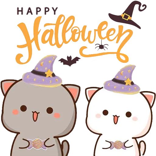 Sticker «Mochi Peach Cat Halloween-1»