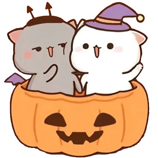 Sticker «Mochi Peach Cat Halloween-2»