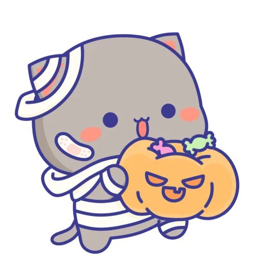 Sticker «Mochi Peach Cat Halloween-5»