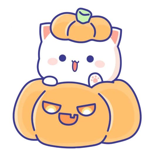 Sticker «Mochi Peach Cat Halloween-6»