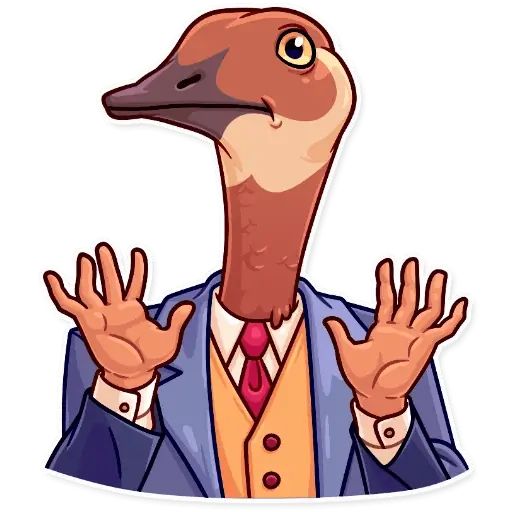 Sticker «Birds With Arms-12»