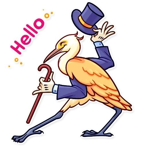 Sticker «Birds With Arms-5»