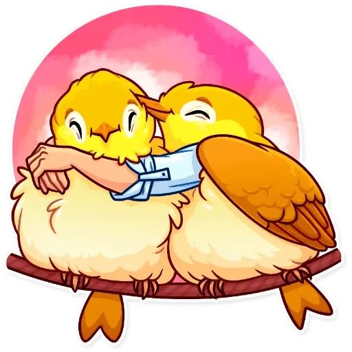Sticker «Birds With Arms-6»