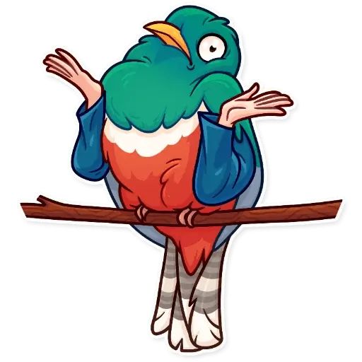 Sticker «Birds With Arms-7»