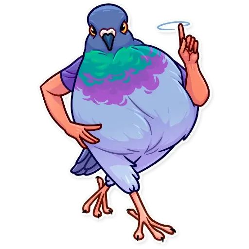 Sticker «Birds With Arms-9»