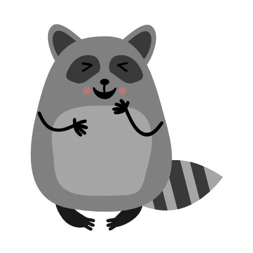 Sticker «Raccoon Nikita-10»