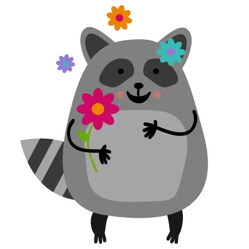 Sticker «Raccoon Nikita-6»