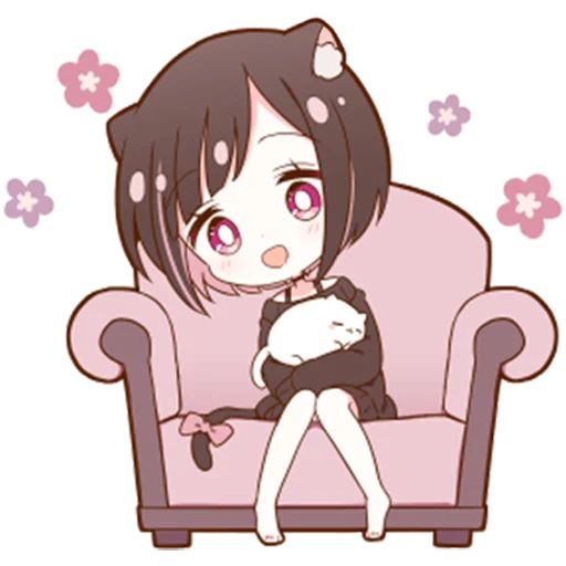 Sticker «Cat Girl-6»